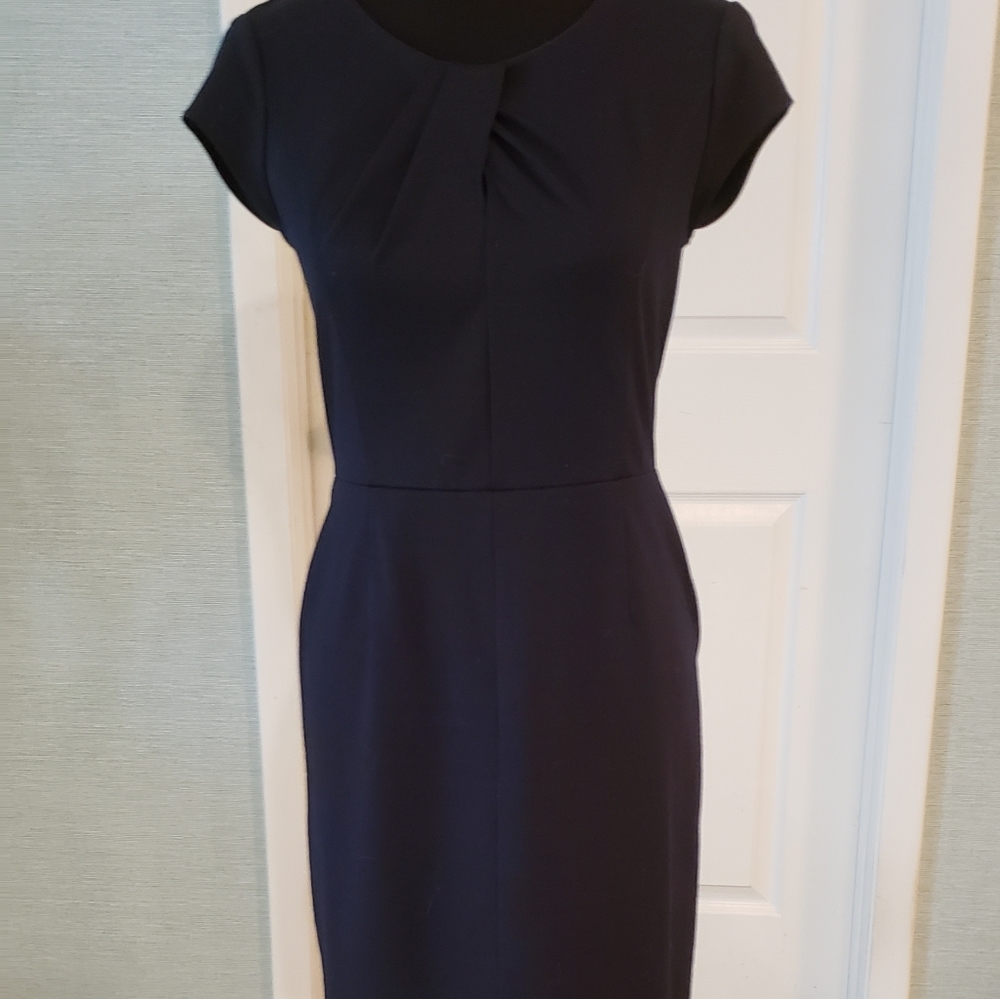 Navy Banana Republic fitted dress, 4P